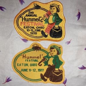 Unused Vintage Embroidered Patches 1977 1978 Hummel Festival Eaton Ohio